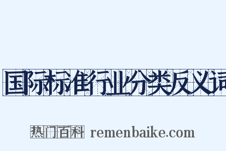 国际标准行业分类反义词是什么意思的图片